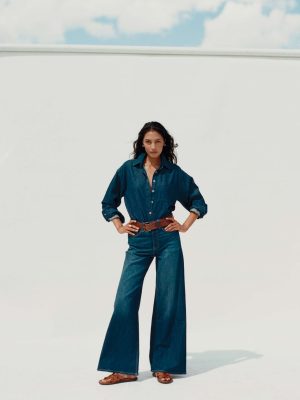 Saturday Denim Wide Leg - Dark Sea Wash