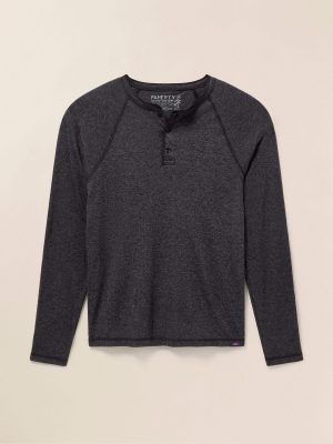 Long-Sleeve Cloud Henley - Charcoal Heather