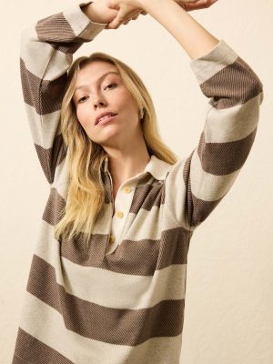 Legend Sweater Rugby Popover - Mocha Rugby