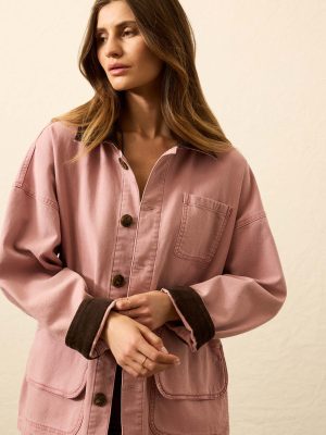 Sunwashed Canvas Barn Jacket - Nostalgia Rose
