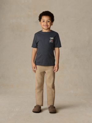 Little Kids Graphic Sun And Wave Tee - Dune Navy