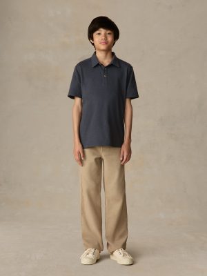 Big Kids Sunwashed T-Shirt Polo - Dune Navy