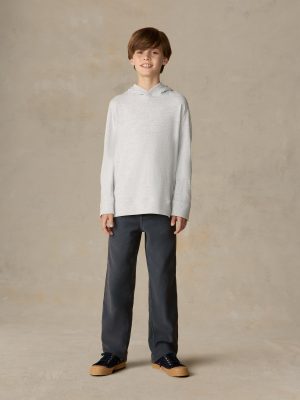Big Kids Sunwashed Organic Hoodie - Light Grey Heather