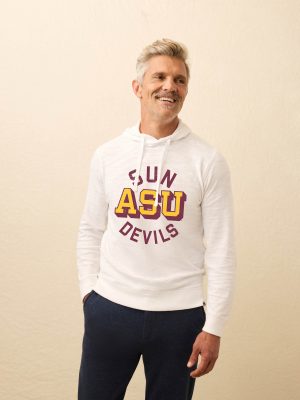 Arizona State University Sunwashed Slub Hoodie - White