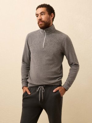 Legend Sweater Quarter Zip - Alpine Grey Herringbone