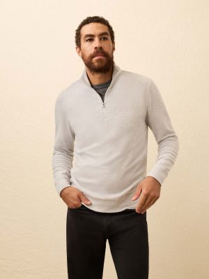 Legend Sweater Quarter Zip - Light Heather Grey