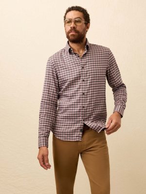 Soft Twill Movement Shirt - Charcoal Plum Gingham
