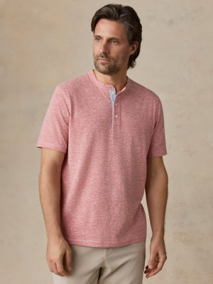 Short-Sleeve Breeze Henley - Faded Flag
