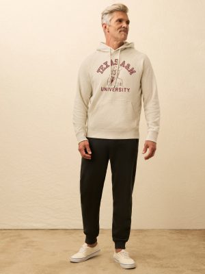 Texas A&M High Standard Fleece Hoodie - Antique Ivory Heather