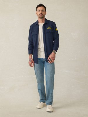 University of Michigan Legend Sweater Shirt - Brighton Navy Twill