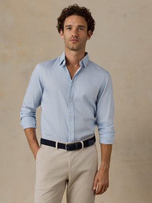 The Movement Shirt - Bermuda Blue Pincheck