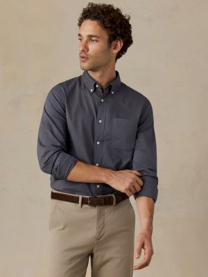 Long-Sleeve Weightless Cotton Shirt - Abyss Navy