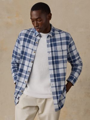 Legend Sweater Shirt (Single Pocket) - Stone Lake Plaid