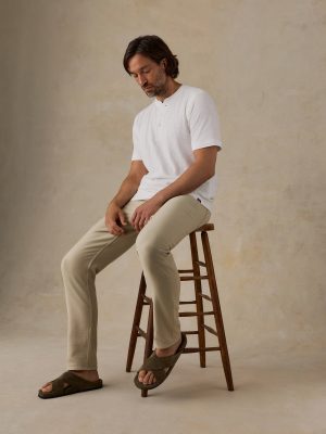 Stretch Terry 5-Pocket Athletic Fit Pant - Stone