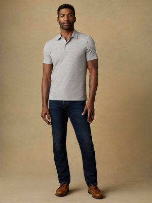 Short-Sleeve Movement Polo - Dark Cloud Stripe
