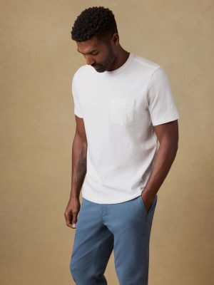 Sunwashed Regenerative Pocket Tee - White
