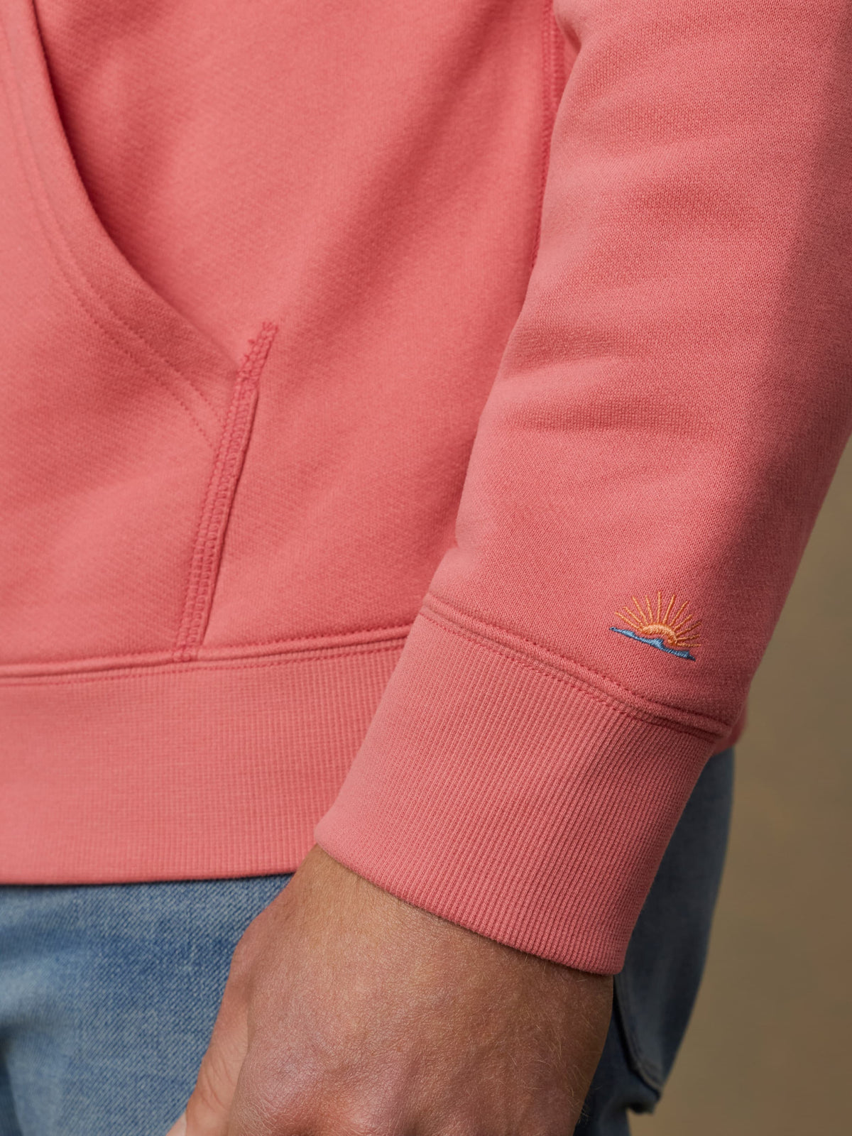SP26-Faherty-Mens-MQF2413-RAD-HighStandardFleeceHoodie-CoralRed_OM_DETAIL2_2_Web.jpg
