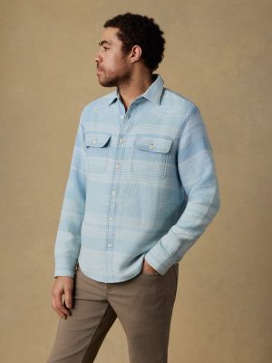 Doug Good Feather Indigo Canyon Overshirt - Indigo Star Serape