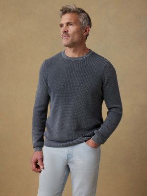 Sunwashed Crewneck Sweater - Faded Black
