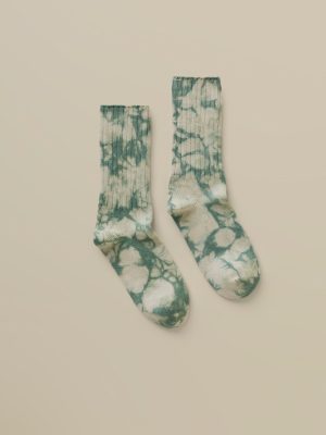 Sunwashed Tie Dye Sock - Green