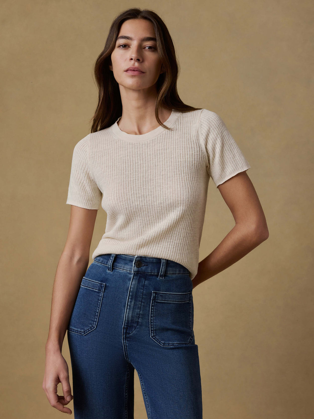 SP26-Faherty-Womens-WYU2511-SMD-MiramarLinenMiniRibTee-SummerSand_OM_FULL_BODY_1_Web.jpg