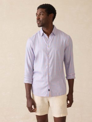 Movement Monterey Shirt - Coral Sky Gingham
