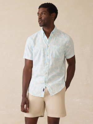 Short-Sleeve Breeze Shirt - Sky Beach Foliage