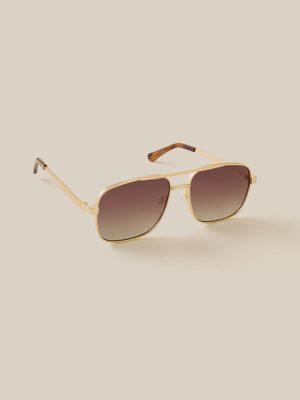 Waverly Sunglasses - Satin Gold