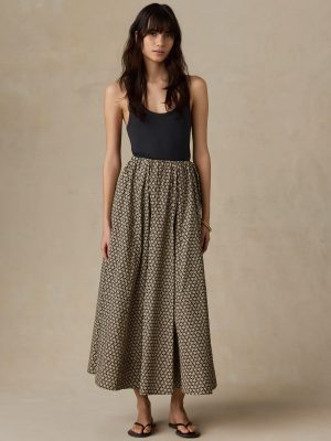 Coastal Poplin Nera Skirt - Bloom Trail Floral