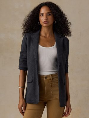 Inlet Knit Blazer - Black Sky Melange