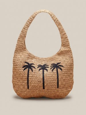 Straw Palm Beach Tote - Toasted Natural